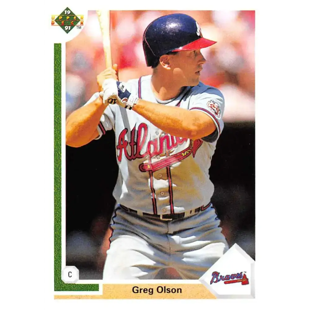 1991 Upper Deck #303 Greg Olson EX Excellent Atlanta Braves Baseball Card - Baseball Card Single