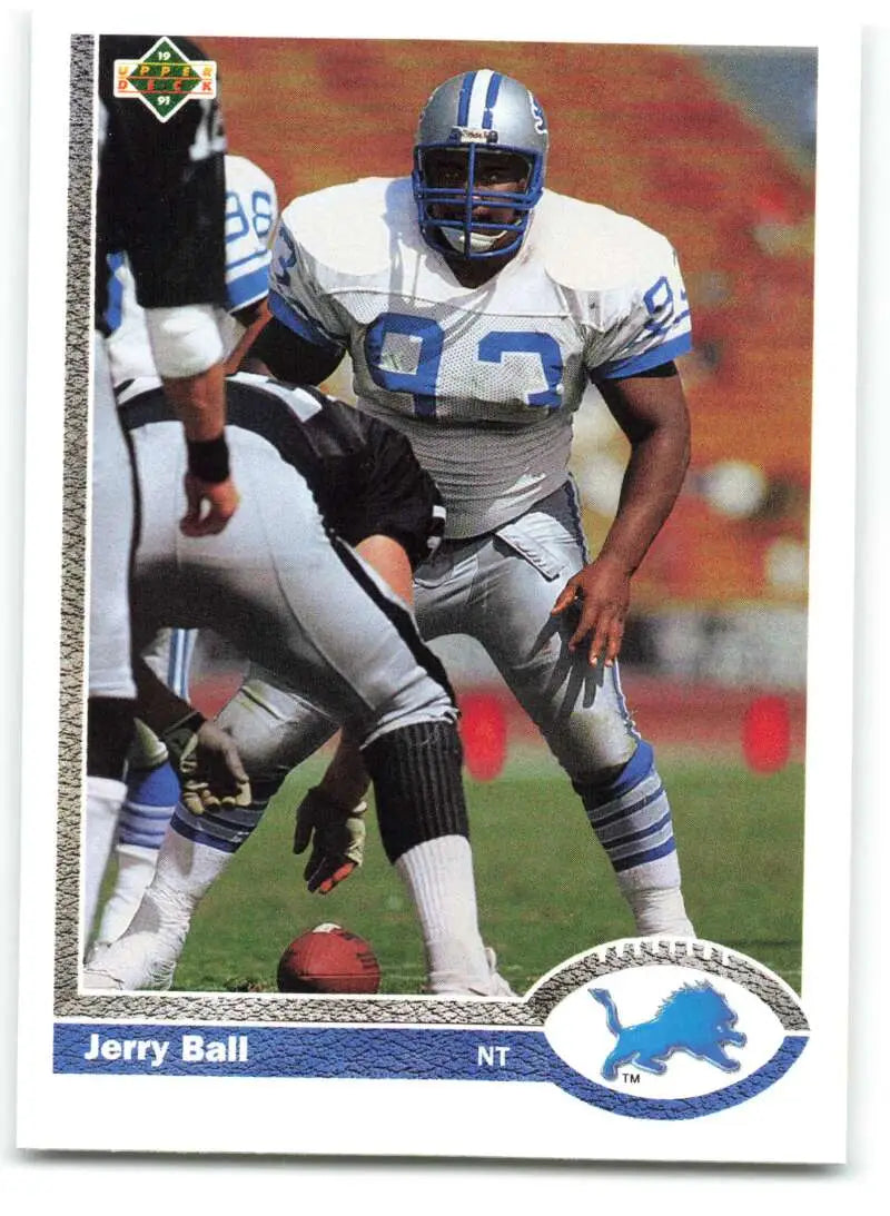 1991 Upper Deck #303 Jerry Ball NM-MT Detroit Lions Football Card - Football Card Single