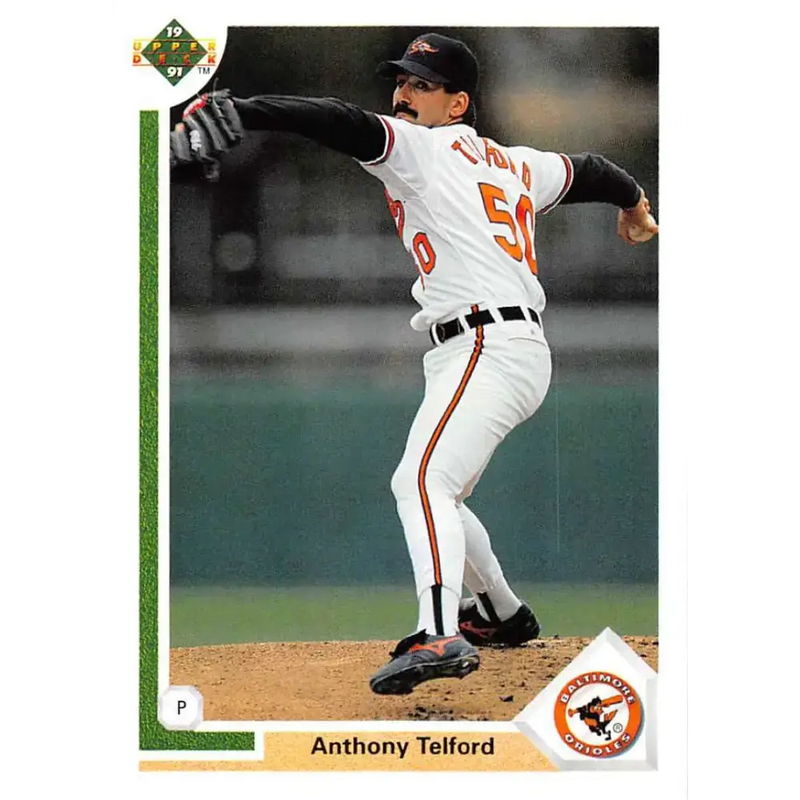 1991 Upper Deck #304 Anthony Telford NM-MT RC Rookie Baltimore Orioles Baseball Card - Baseball Card Single