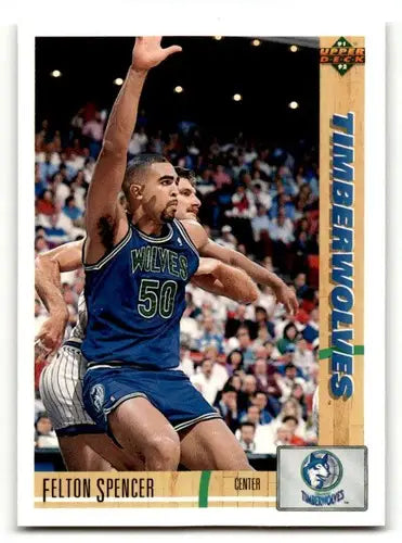 1991 Upper Deck #305 Felton Spencer Minnesota Timberwolves Basketbal ID:55732 - Basketball Card Single