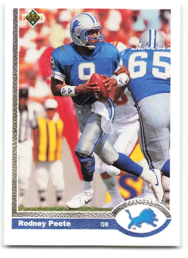 1991 Upper Deck #305 Rodney Peete NM-MT Detroit Lions Football Card - Football Card Single