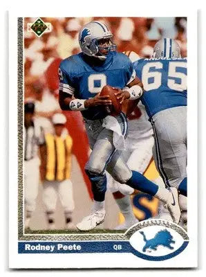1991 Upper Deck #305b Rodney Peete - Football Card Single