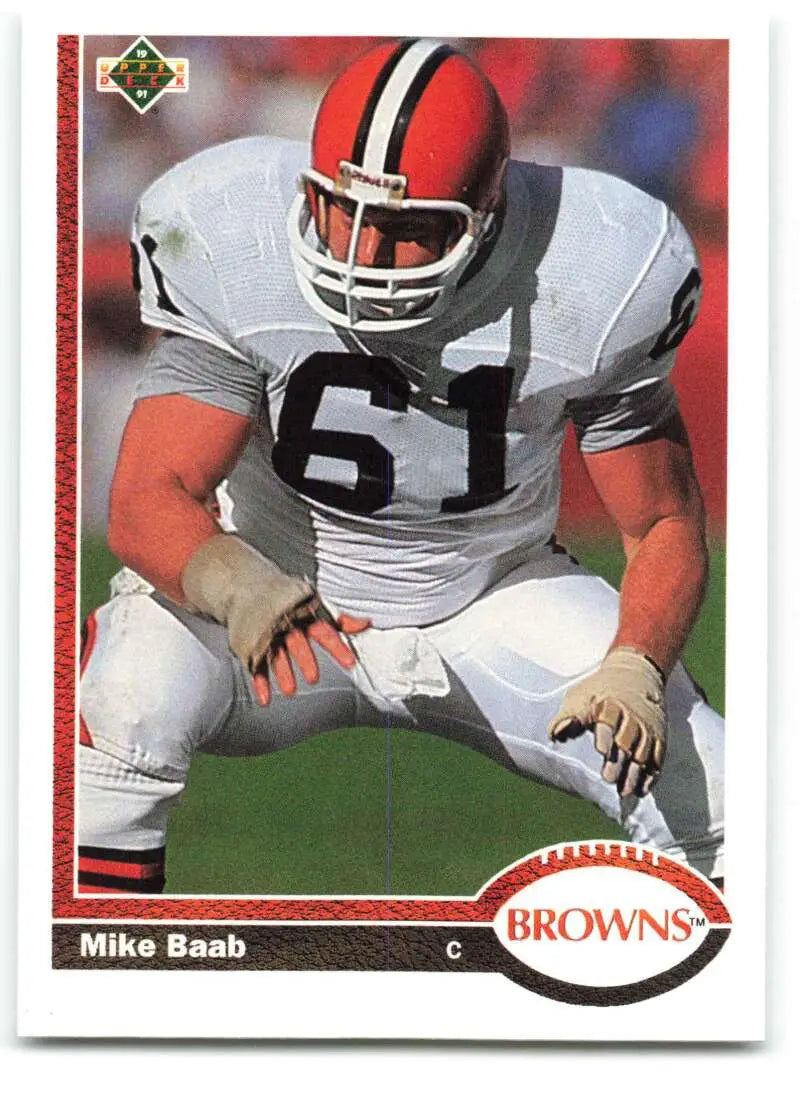 1991 Upper Deck #306 Mike Baab NM-MT Cleveland Browns Football Card - Football Card Single