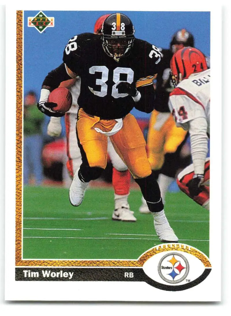 1991 Upper Deck #307 Tim Worley NM-MT Pittsburgh Steelers Football Card - Football Card Single
