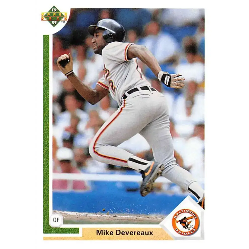 1991 Upper Deck #308 Mike Devereaux EX Excellent Baltimore Orioles Baseball Card - Baseball Card Single