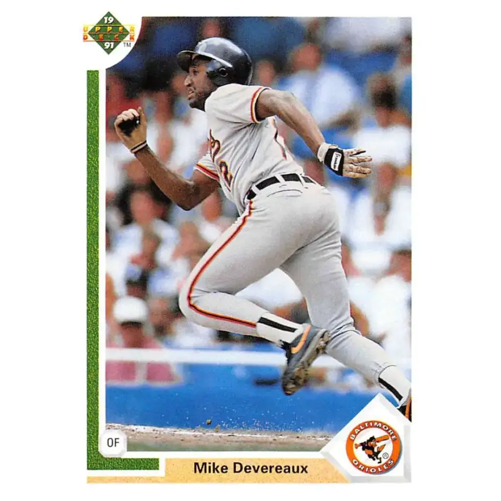 1991 Upper Deck #308 Mike Devereaux NM-MT Baltimore Orioles Baseball Card - Baseball Card Single