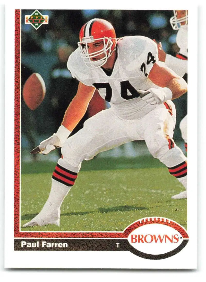 1991 Upper Deck #308 Paul Farren NM-MT Cleveland Browns Football Card - Football Card Single