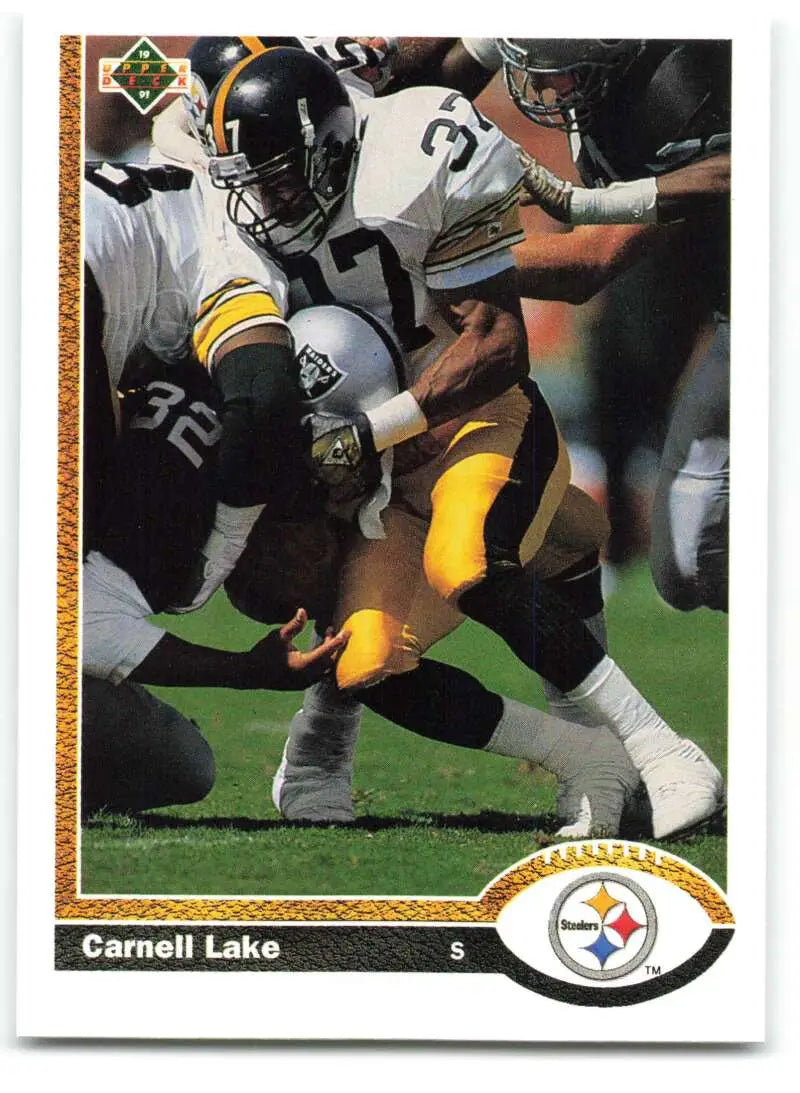 1991 Upper Deck #309 Carnell Lake NM-MT Pittsburgh Steelers Football Card - Football Card Single