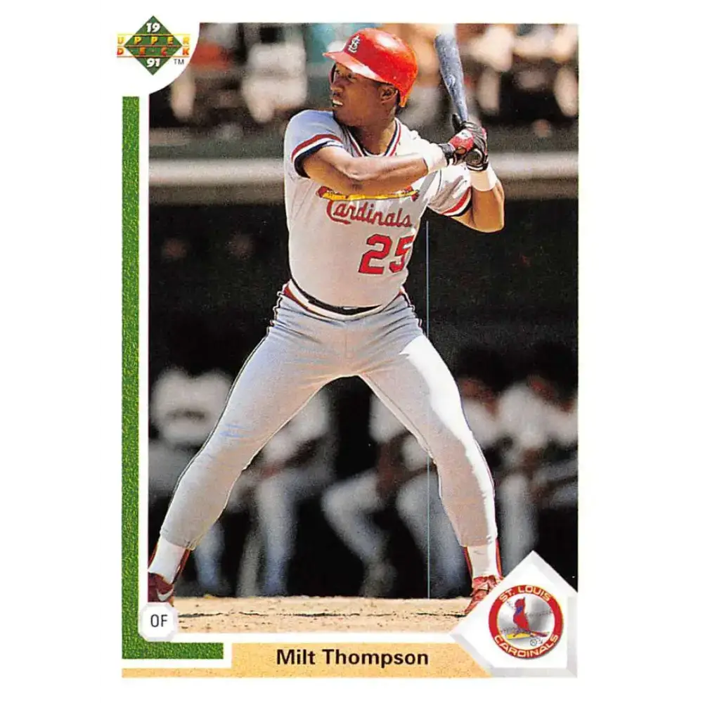 1991 Upper Deck #309b Milt Thompson EX Excellent St. Louis Cardinals Baseball Card - Baseball Card Single