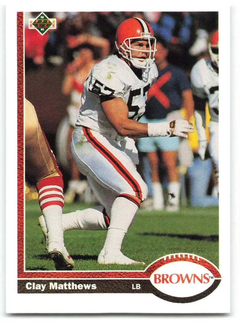 1991 Upper Deck #310 Clay Matthews NM-MT Cleveland Browns Football Card - Football Card Single