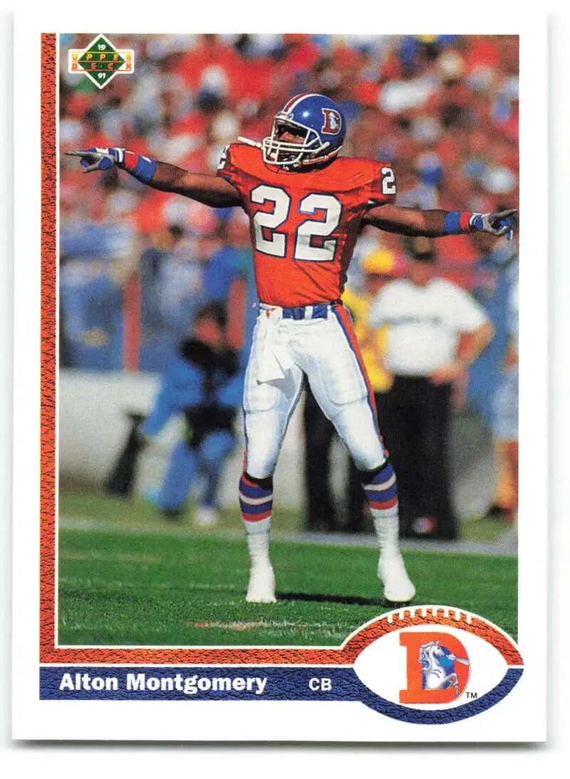 1991 Upper Deck #311 Alton Montgomery NM-MT Denver Broncos Football Card - Football Card Single