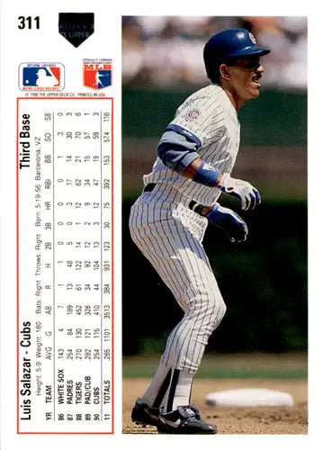 1991 Upper Deck #311 Luis Salazar NM Near Mint Cubs ID:46130 - Baseball Card Single