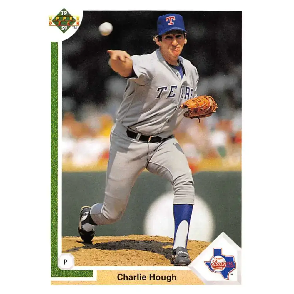 1991 Upper Deck #313 Charlie Hough EX Excellent Texas Rangers Baseball Card - Baseball Card Single