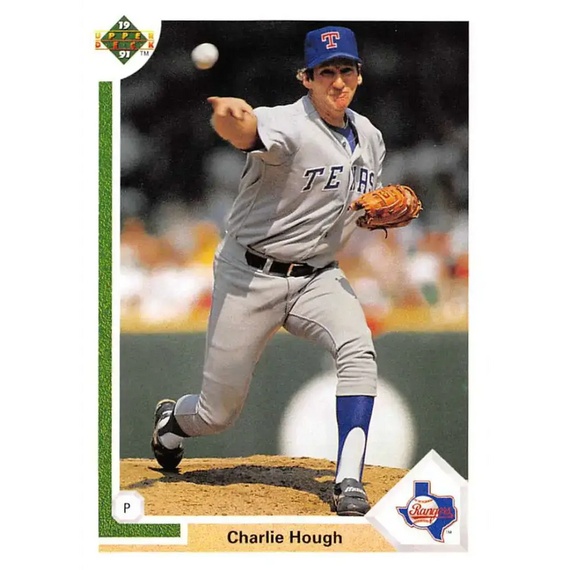 1991 Upper Deck #313 Charlie Hough EX Excellent Texas Rangers Baseball Card - Baseball Card Single