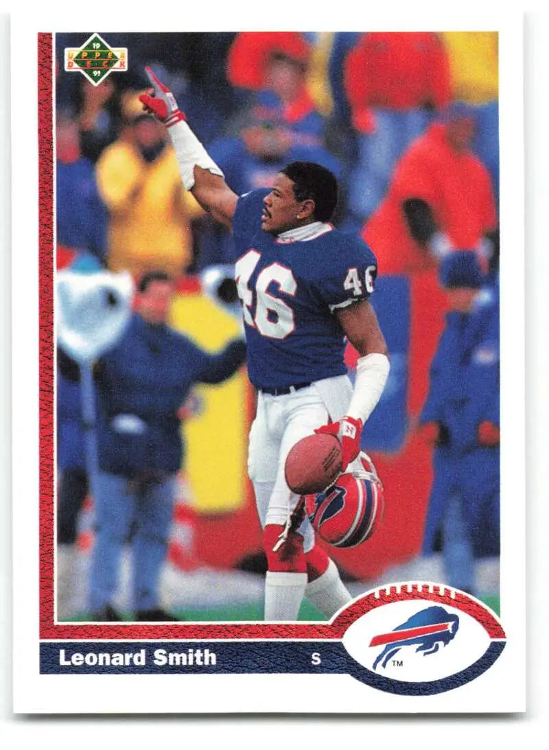 1991 Upper Deck #315 Leonard Smith NM-MT Buffalo Bills Football Card - Football Card Single