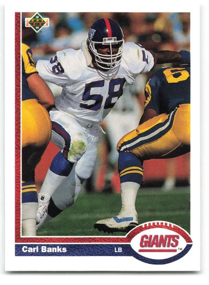 1991 Upper Deck #316 Carl Banks NM-MT New York Giants Football Card - Football Card Single