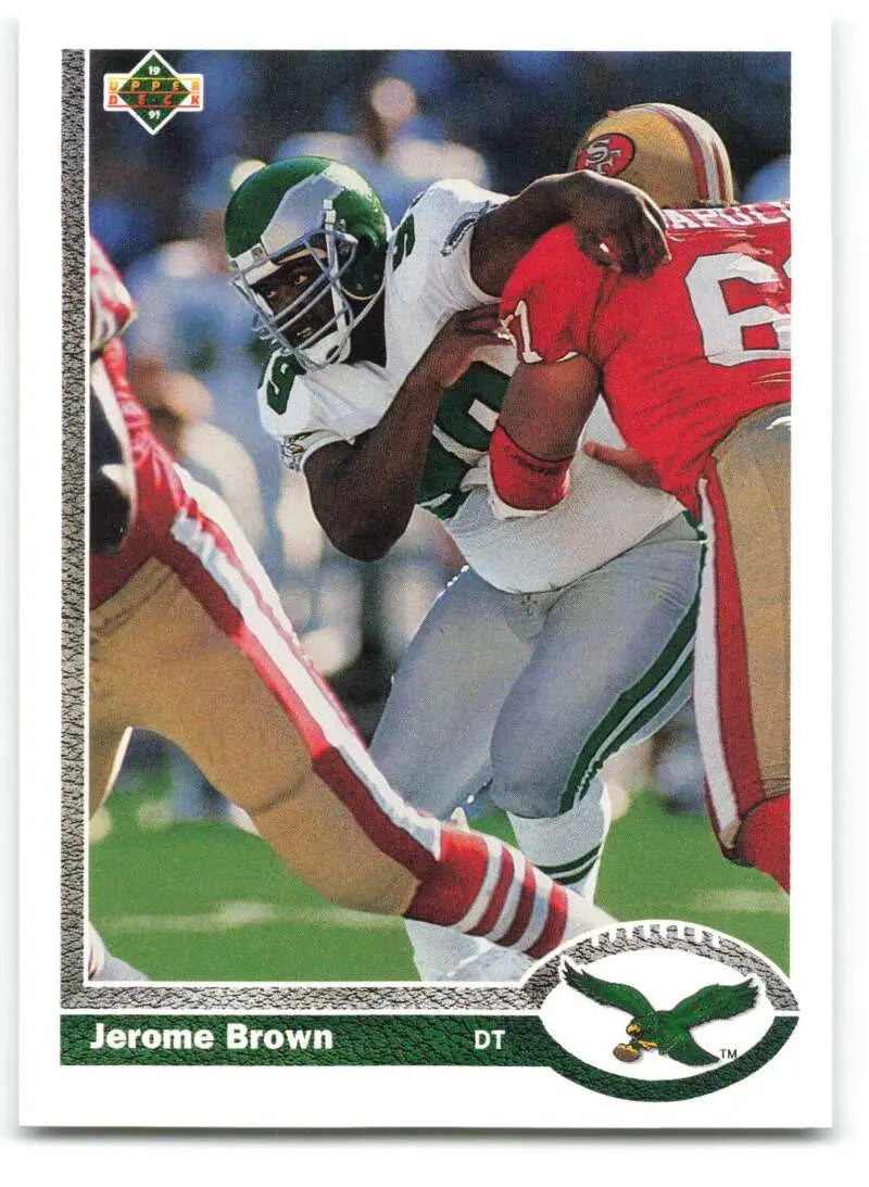 1991 Upper Deck #317 Jerome Brown NM-MT Philadelphia Eagles Football Card - Football Card Single