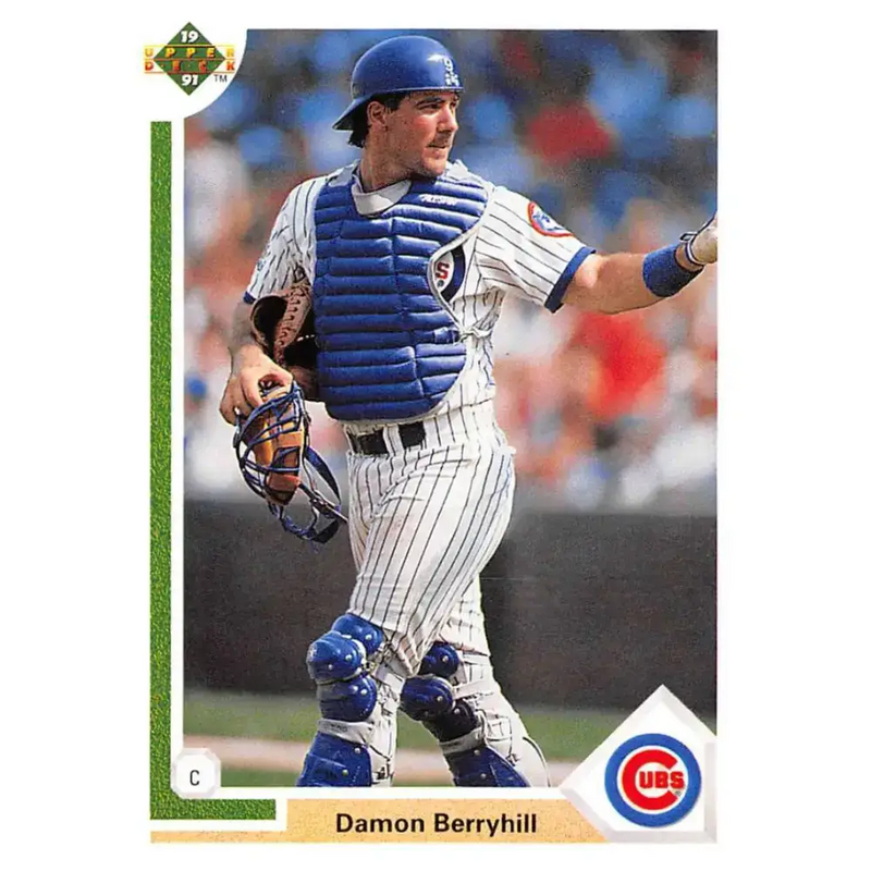 1991 Upper Deck #319 Damon Berryhill EX Excellent Chicago Cubs Baseball Card - Baseball Card Single