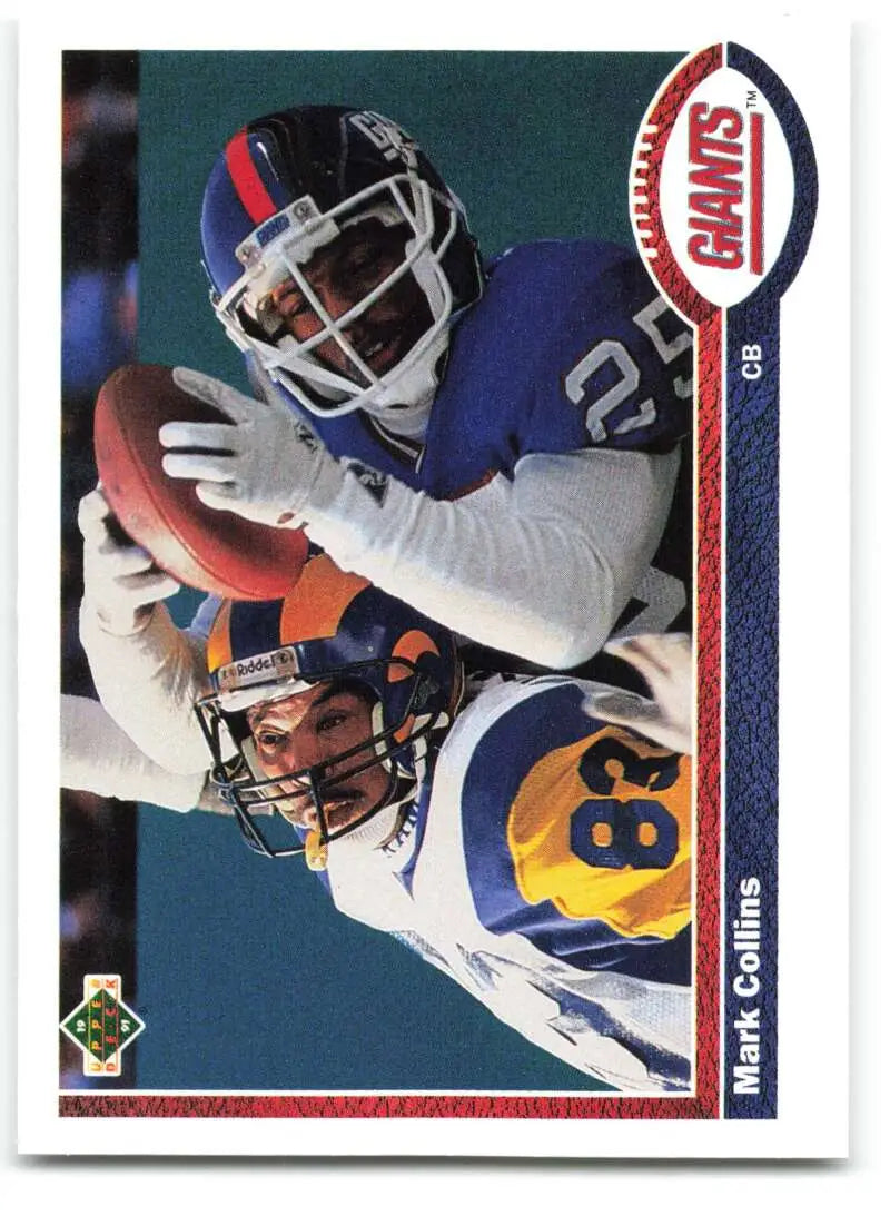 1991 Upper Deck #320 Mark Collins NM-MT New York Giants Football Card - Football Card Single