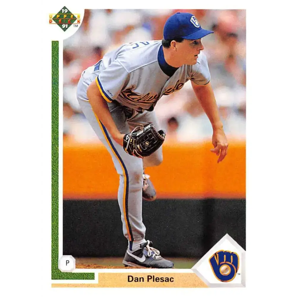 1991 Upper Deck #322 Dan Plesac NM-MT Milwaukee Brewers Baseball Card - Baseball Card Single