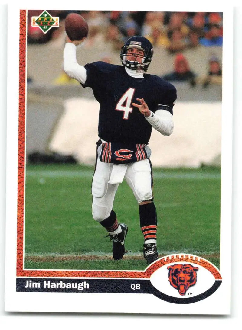 1991 Upper Deck #322 Jim Harbaugh NM-MT Chicago Bears Football Card - Football Card Single