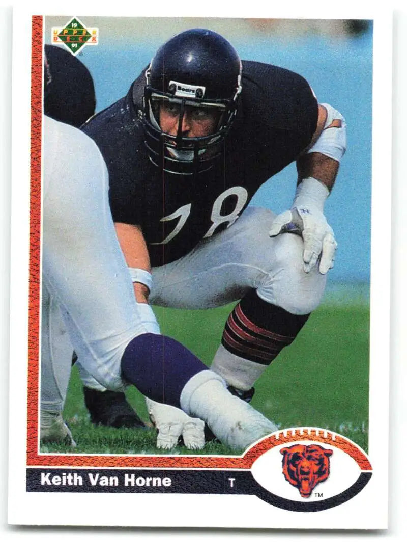 1991 Upper Deck #324 Keith Van Horne NM-MT Chicago Bears Football Card - Football Card Single