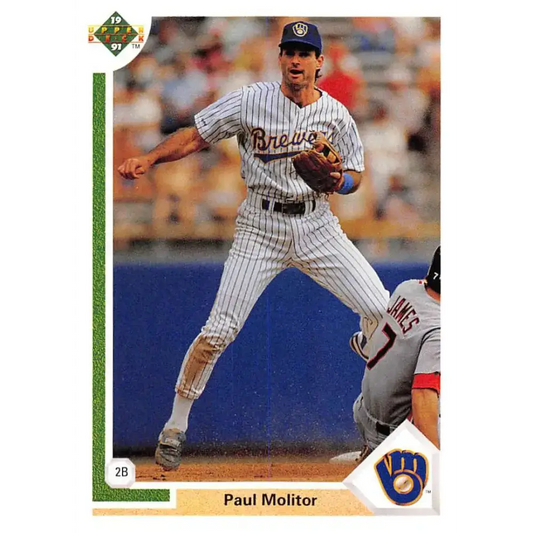 1991 Upper Deck #324 Paul Molitor NM-MT Milwaukee Brewers Baseball Card - Baseball Card Single