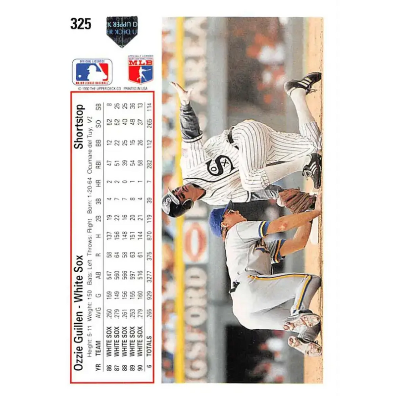 1991 Upper Deck #325 Ozzie Guillen NM-MT Chicago White Sox Baseball Card - Baseball Card Single