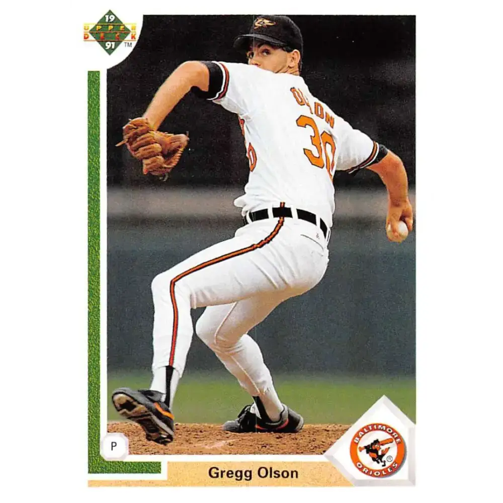 1991 Upper Deck #326 Gregg Olson EX Excellent Baltimore Orioles Baseball Card - Baseball Card Single