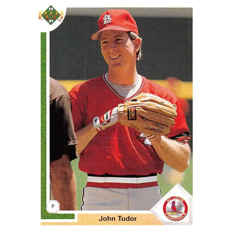 1991 Upper Deck #329 John Tudor UER NM-MT St. Louis Cardinals Baseball Card - Baseball Card Single