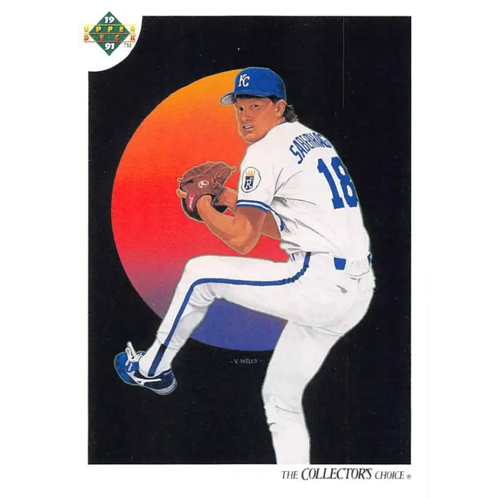 1991 Upper Deck #33 Bret Saberhagen TC NM-MT Kansas City Royals Baseball Card - Baseball Card Single