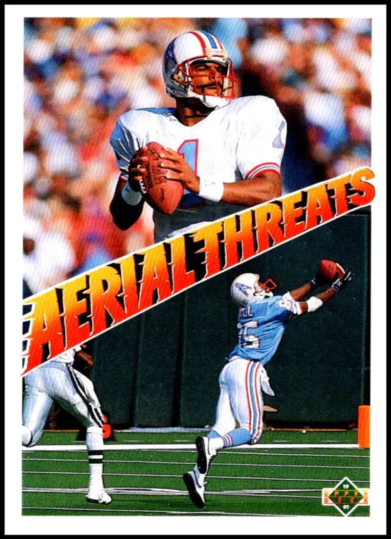 1991 Upper Deck #33 Warren Moon/Drew Hill NM-MT Houston Oilers Football Card - Football Card Single