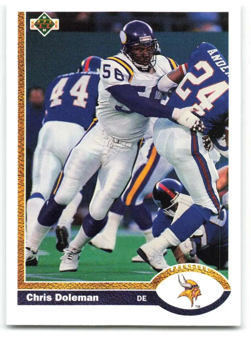 1991 Upper Deck #330 Chris Doleman NM-MT Minnesota Vikings Football Card - Football Card Single