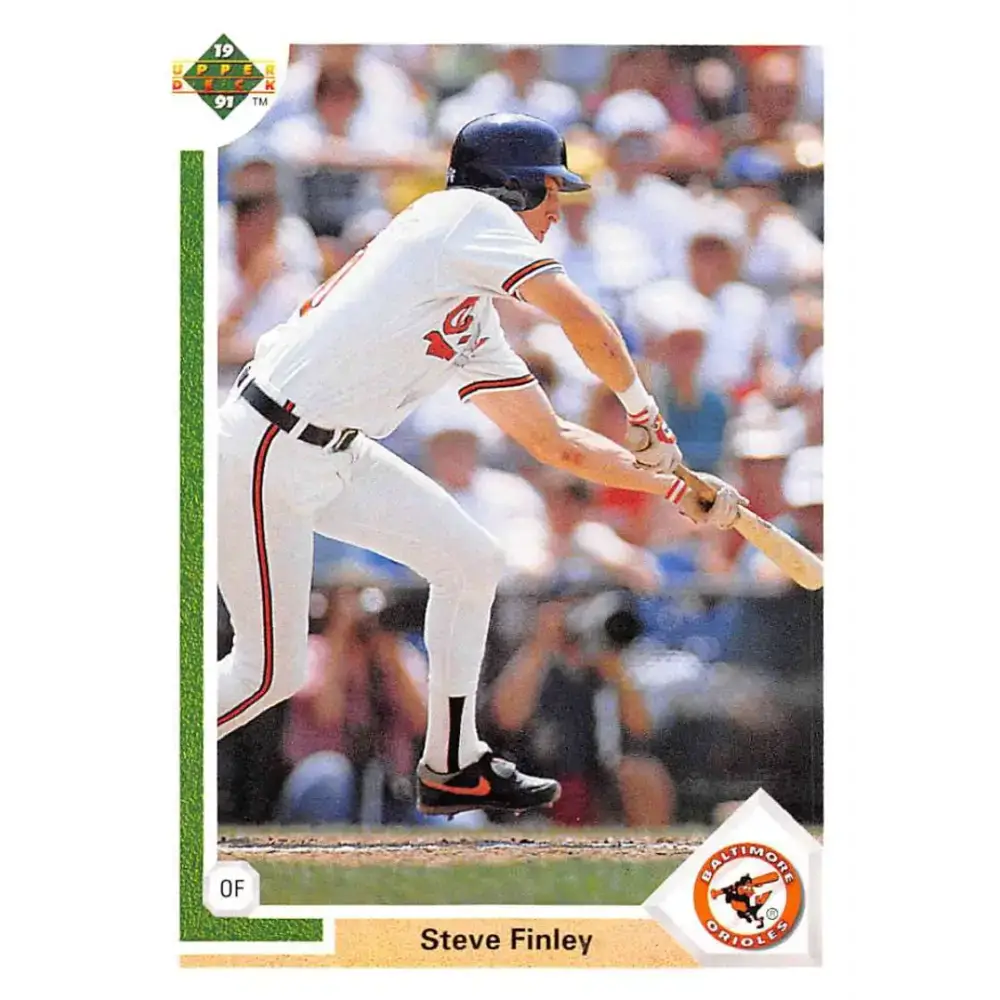 1991 Upper Deck #330 Steve Finley EX Excellent Baltimore Orioles Baseball Card - Baseball Card Single