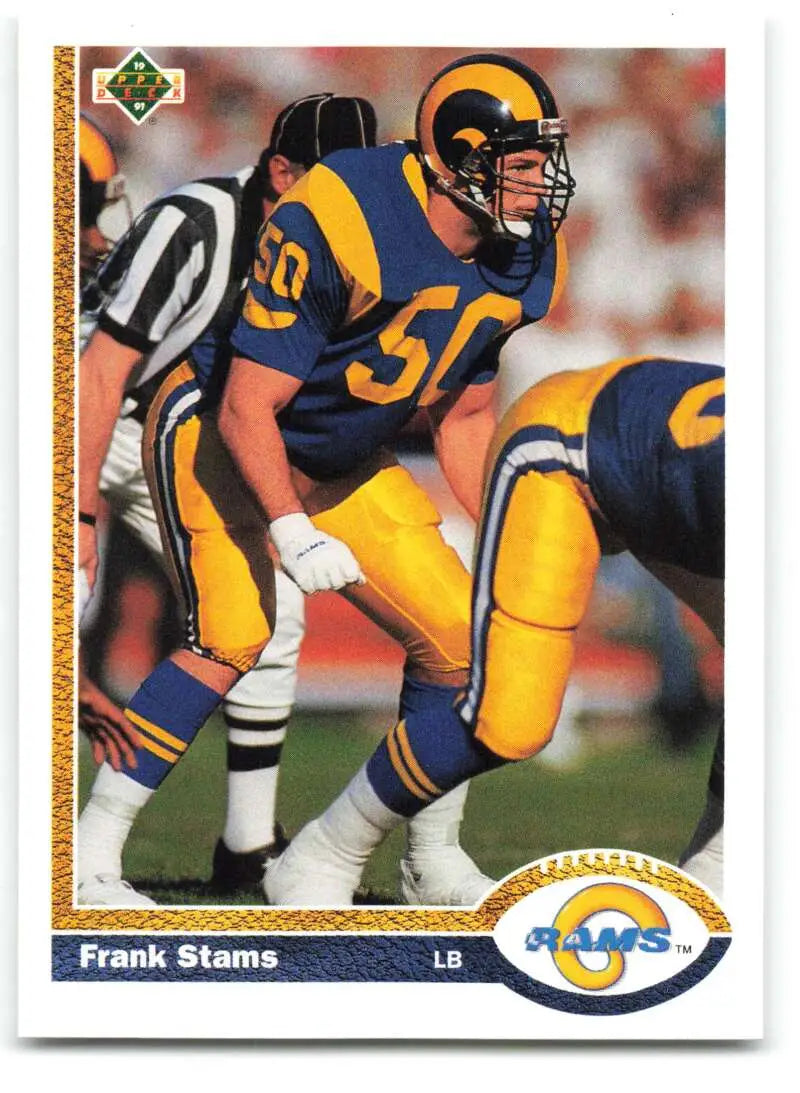 1991 Upper Deck #332 Frank Stams NM-MT Los Angeles Rams Football Card - Football Card Single