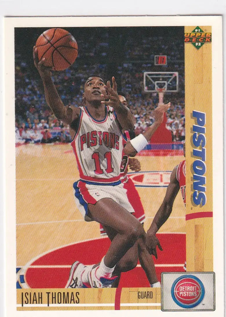 1991 UPPER DECK #333 ISIAH THOMAS- DETROIT PISTONS - Basketball Card Single