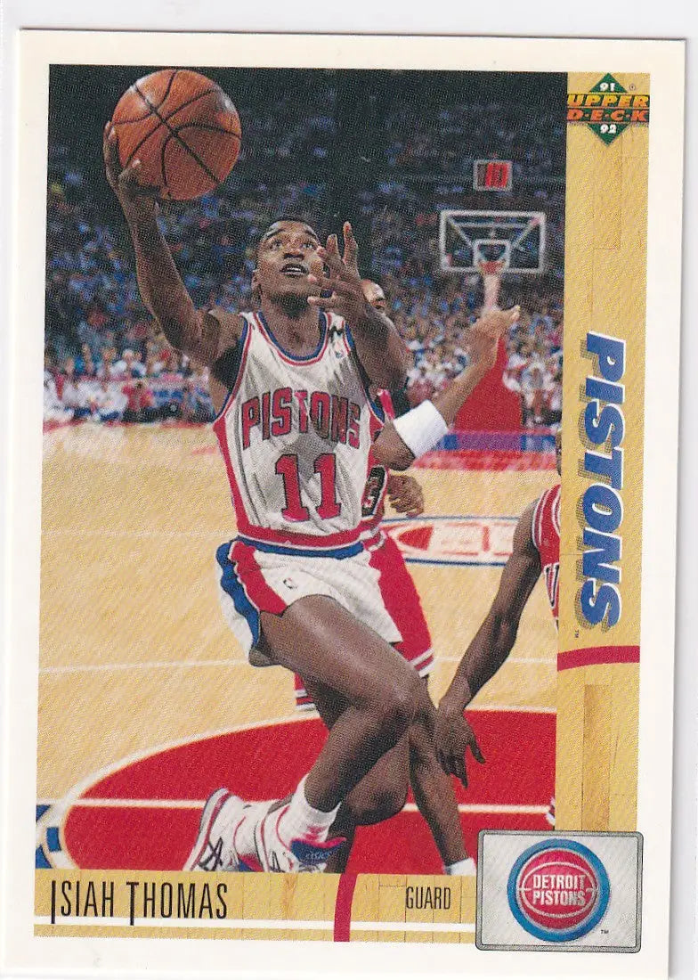 1991 UPPER DECK #333 ISIAH THOMAS- DETROIT PISTONS - Basketball Card Single