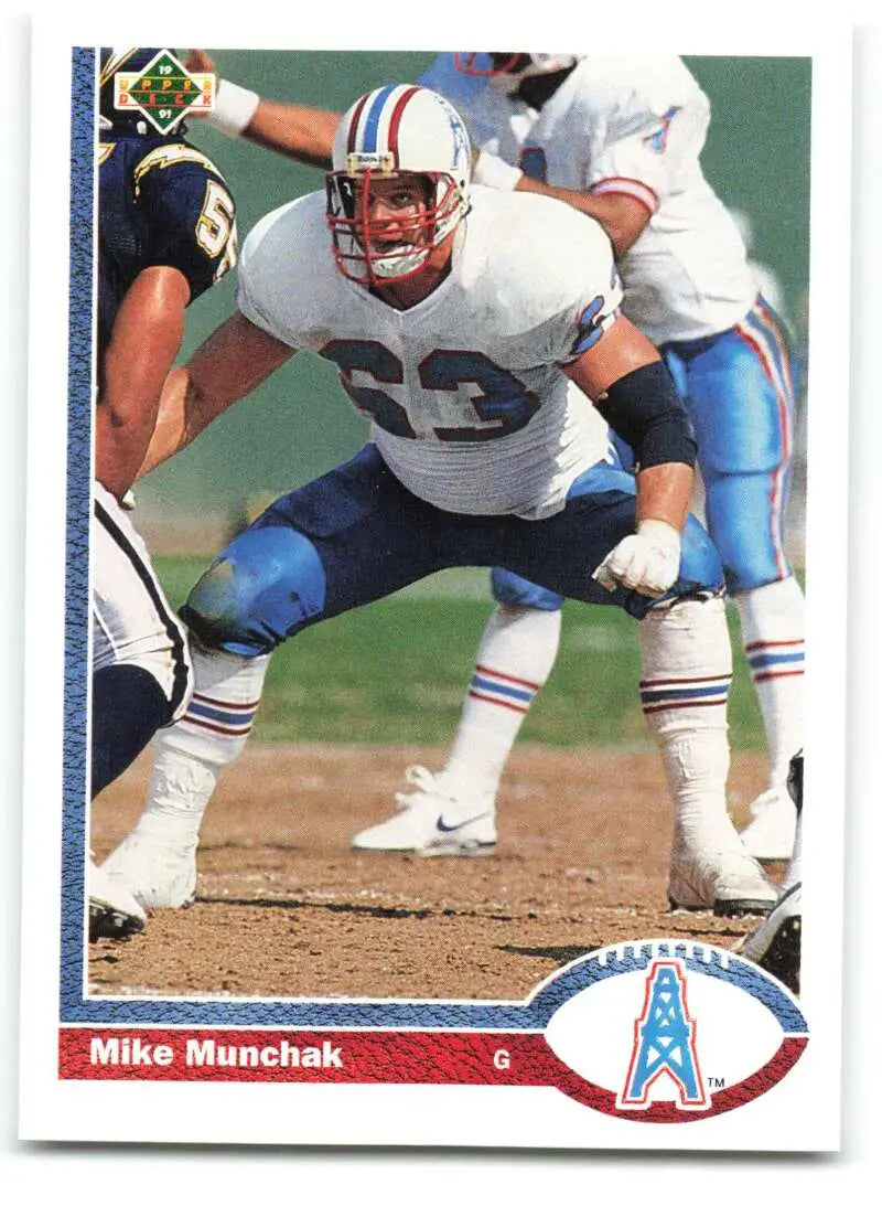 1991 Upper Deck #333 Mike Munchak NM-MT Houston Oilers Football Card - Football Card Single