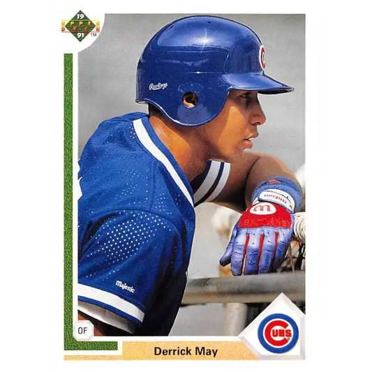 1991 Upper Deck #334 Derrick May NM-MT Chicago Cubs Baseball Card - Baseball Card Single