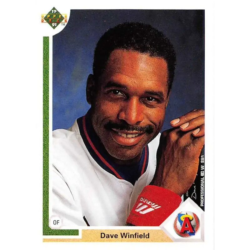 1991 Upper Deck #337 Dave Winfield EX Excellent California Angels Baseball Card - Baseball Card Single