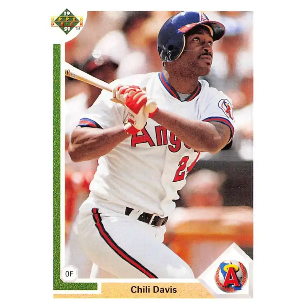 1991 Upper Deck #339 Chili Davis EX Excellent California Angels Baseball Card - Baseball Card Single