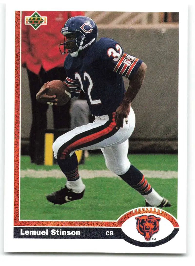 1991 Upper Deck #339 Lemuel Stinson NM-MT Chicago Bears Football Card - Football Card Single