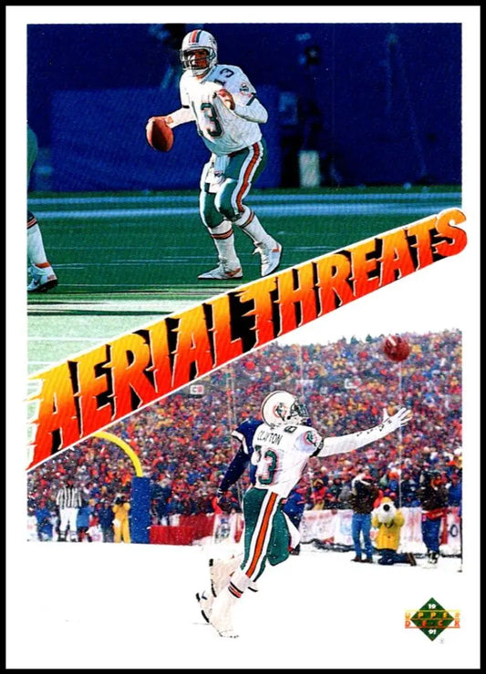 1991 Upper Deck #34 Dan Marino/Mark Clayton NM-MT Miami Dolphins Football Card - Football Card Single