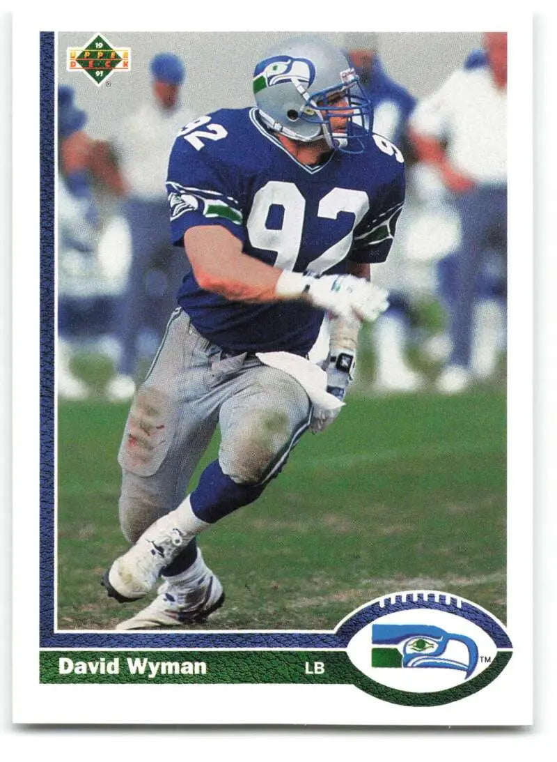 1991 Upper Deck #340 David Wyman NM-MT Seattle Seahawks Football Card - Football Card Single
