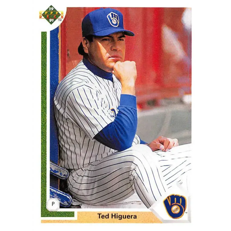 1991 Upper Deck #341 Teddy Higuera EX Excellent Milwaukee Brewers Baseball Card - Baseball Card Single