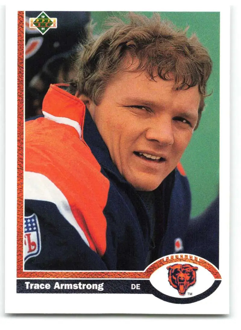 1991 Upper Deck #342 Trace Armstrong NM-MT Chicago Bears Football Card - Football Card Single
