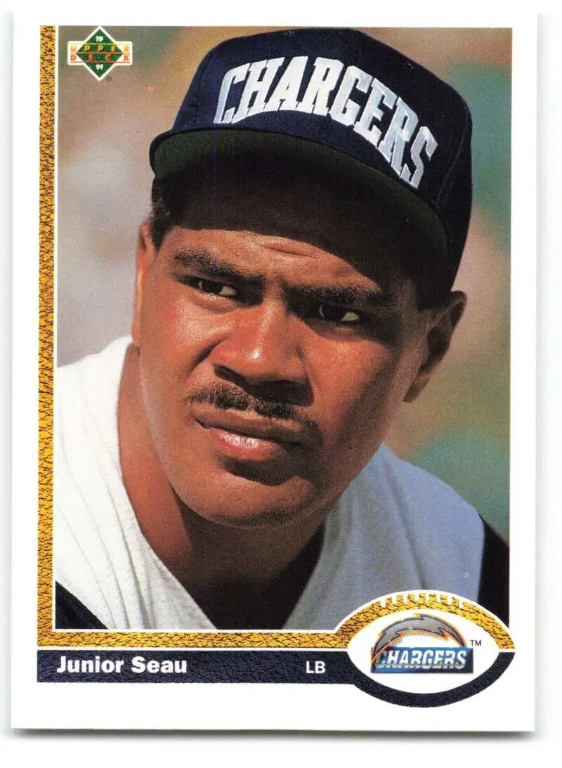 1991 Upper Deck #343 Junior Seau NM-MT San Diego Chargers Football Card - Football Card Single