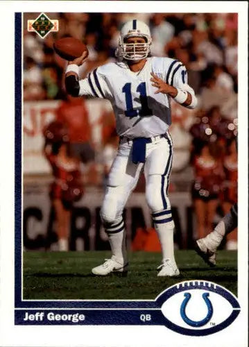 Original gloss of Jeff George football card from 1991 Upper Deck Simply Sandoval collection