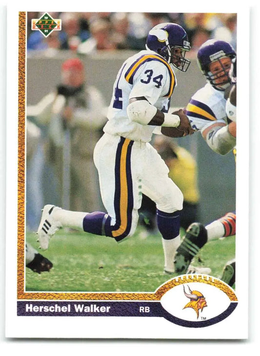 1991 Upper Deck #346 Herschel Walker NM-MT Minnesota Vikings Football Card - Football Card Single