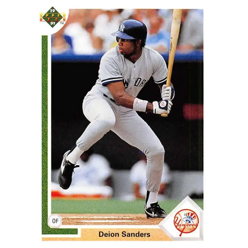 1991 Upper Deck #352 Deion Sanders NM-MT New York Yankees Baseball Card - Baseball Card Single